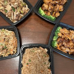Harmony Vegetarian Restaurant - General Tso's Chicken, Orange Chicken, fried rice, mu Moo Shu Pork, Mongolian Beef