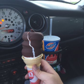 Dairy Queen Grill & Chill - Medium sized dipped cone and an ice water - Ice Cream & Frozen Yogurt Near Me - Milford, Ohio