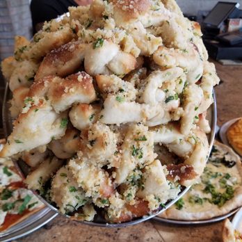 Frank's Pizza - Huge Tray of Garlic Knots!! - Pizza Near Me - Rockaway, New Jersey