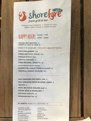 Menu photo 6 Shorefyre Beach Bar & Grill Honolulu, HI Menu photo 6 Shorefyre Beach Bar & Grill Honolulu, HI