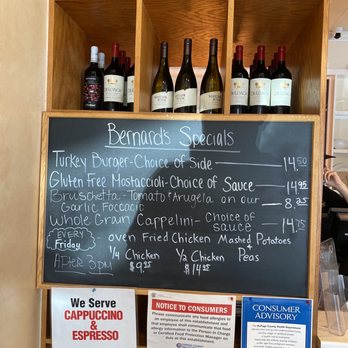 Bernard's Cafe & Deli - Specials - Italian Near Me - Willowbrook, Illinois