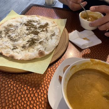 Koftegi - Cheese and Zaatar Flatbread - Mediterranean Near Me - Anaheim, California