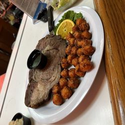 Duck Inn - Prime rib with sweet potater tots