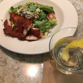Habitant at Nordstrom - Ginger panko crusted chicken salad w bacon, egg, corn, grape tomato, 1/2 avocado, honey dijon dressing. Hendricks/Reyka Vesper martini. - Cocktail Bars Near Me - Honolulu, Hawaii Habitant at Nordstrom - Ginger panko crusted chicken salad w bacon, egg, corn, grape tomato, 1/2 avocado, honey dijon dressing. Hendricks/Reyka Vesper martini. - Cocktail Bars Near Me - Honolulu, Hawaii