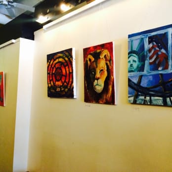 Baked & Wired - Wall art leading to more indoor seating. Taken 8/15/14. - Bakeries Near Me - Washington, DC, District of Columbia
