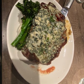 Bonny and Read - Medium rare steak with blue cheese on top - Seafood Near Me - Colorado Springs, Colorado Bonny and Read - Medium rare steak with blue cheese on top - Seafood Near Me - Colorado Springs, Colorado