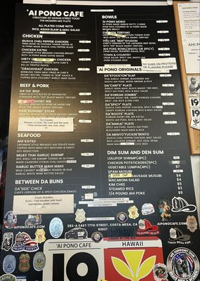 Menu photo 2 Ai Pono Cafe Costa Mesa, CA Menu photo 2 Ai Pono Cafe Costa Mesa, CA