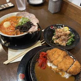Small Katey Katsu Curry Don Small God Fire Ramen Fried squid