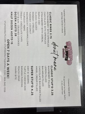 Menu photo 2 Stuf’d Donuts + Drinks Holly Springs, NC Menu photo 2 Stuf’d Donuts + Drinks Holly Springs, NC