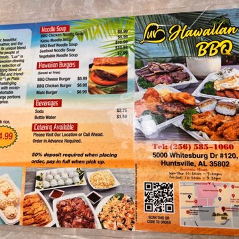 Luv Hawaiian BBQ - the menu for the restaurant - Barbeque Near Me - Huntsville, Alabama Luv Hawaiian BBQ - the menu for the restaurant - Barbeque Near Me - Huntsville, Alabama