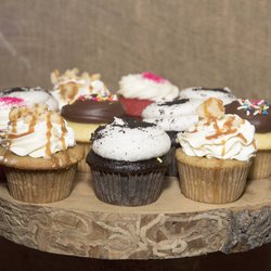 Cupcakes For Courage - Cupcakes on a rustic display.