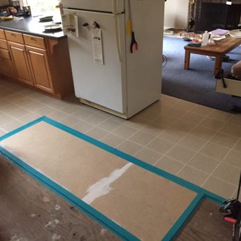 Fire & Water Damage Recovery - kitchen after removing particle board and tile. - Damage Restoration Near Me - San Leandro, California Fire & Water Damage Recovery - kitchen after removing particle board and tile. - Damage Restoration Near Me - San Leandro, California