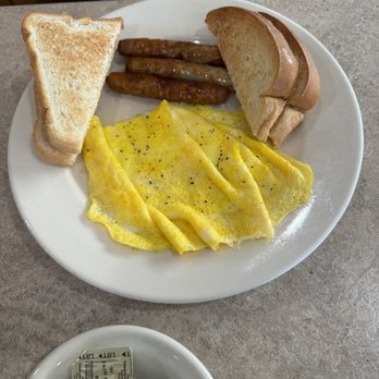 Sabin Family Table - Scrambled eggs, links, and white toast. - Diners Near Me - Decorah, Iowa Sabin Family Table - Scrambled eggs, links, and white toast. - Diners Near Me - Decorah, Iowa