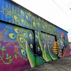 Peacocks - Peacocks by Ms Yellow (Nuria Ortiz) 2019 #Wabash Walls 2019