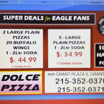 Dolce Pizza - Deals - Pizza Near Me - Philadelphia, Pennsylvania