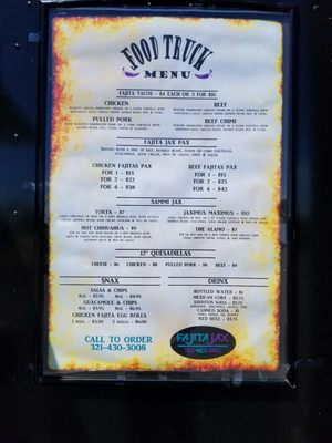 Menu photo 1 Fajita Jax Indian Harbour Beach, FL Menu photo 1 Fajita Jax Indian Harbour Beach, FL