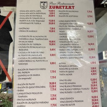 Zuretzat Bar Restaurant - Restaurants Near Me - Bilbo, BI Zuretzat Bar Restaurant - Restaurants Near Me - Bilbo, BI