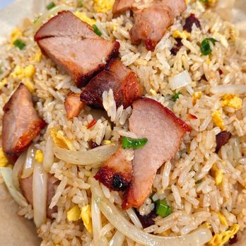 Chin’s Kitchen - Made-to-order barbecue pork fried rice with egg, onion, and bean sprouts. - Chinese Near Me - Orange, California Chin’s Kitchen - Made-to-order barbecue pork fried rice with egg, onion, and bean sprouts. - Chinese Near Me - Orange, California