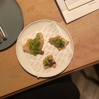 Bauernschänke - Course 1, fried fish skin with a party on top - Swiss Food Near Me - Zürich, ZH Bauernschänke - Course 1, fried fish skin with a party on top - Swiss Food Near Me - Zürich, ZH