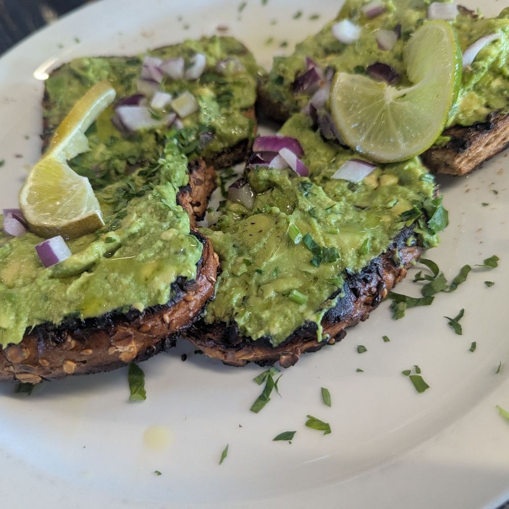 Brownstone Pancake Factory - The avocado toast - you can see one of them was burned - Desserts Near Me - Brick Township, New Jersey Brownstone Pancake Factory - The avocado toast - you can see one of them was burned - Desserts Near Me - Brick Township, New Jersey