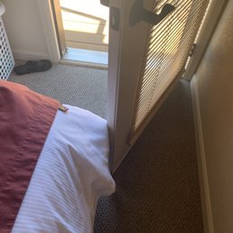 Tight space in king sized bedroom