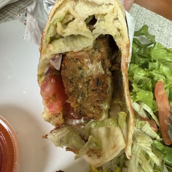 Shawarma House - Inside a falafel wrap - Mediterranean Near Me - San Diego, California Shawarma House - Inside a falafel wrap - Mediterranean Near Me - San Diego, California