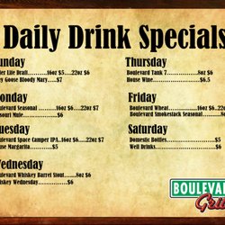 Boulevard Grill - Daily Drink Specials