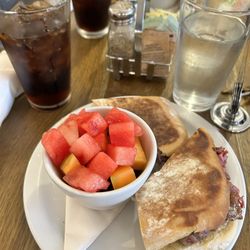 Brick & Tin - Brisket Panini with Seasonal Fruit