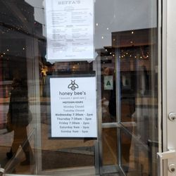 Beffa's Bar & Restaurant - Sign for Beffa and Honeybees