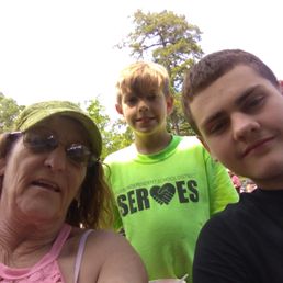 Enjoying fun with grandsons at this beautiful place