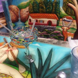 a painted table