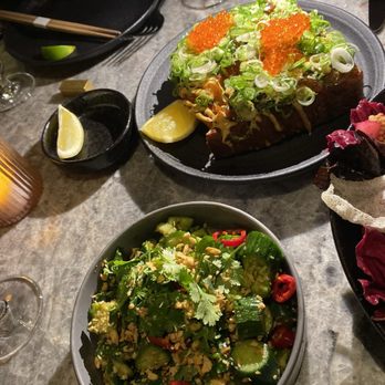 Animae - shrimp toast & cucumber salad - Asian Fusion Near Me - San Diego, California