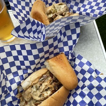 Blu Olive - Chicken sandwich with artichoke, onions and hot giardiniera - Italian Near Me