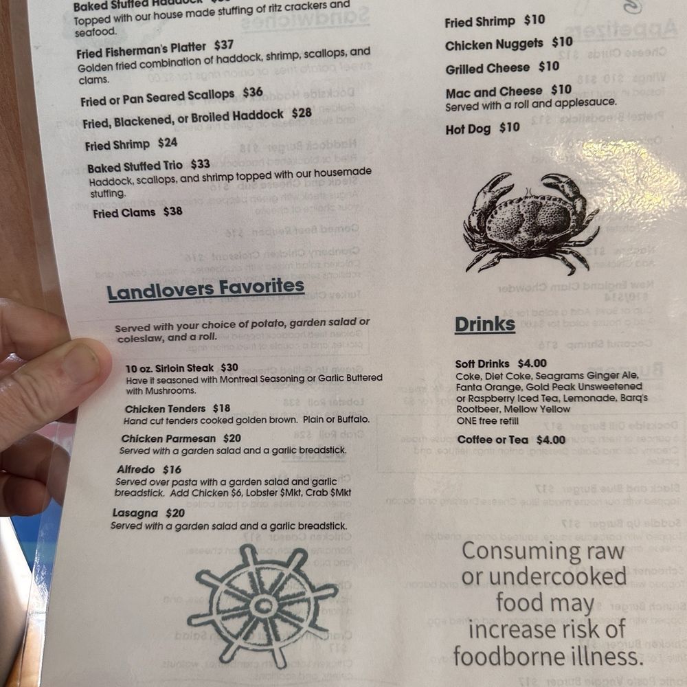 Dockside Family Restaurant - Menu - Seafood Near Me - Belfast, Maine