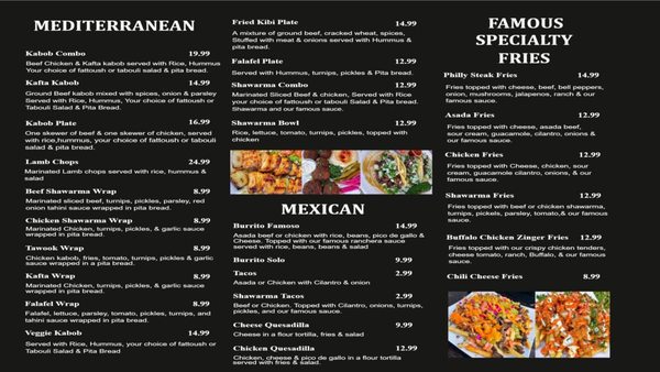 Menu photo 7 World Famous Grill Downey, CA