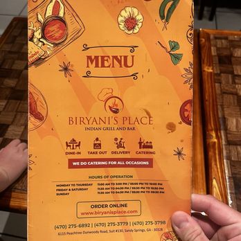 Biryani's Place - Indian Near Me - Sandy Springs, Georgia