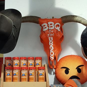 BBQ On The BRAZOS - Sign above display case - Barbeque Near Me - Cresson, Texas