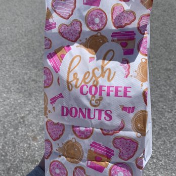 Sarah Donuts - a bag of fresh coffee and donuts - Donuts Near Me - Suwanee, Georgia