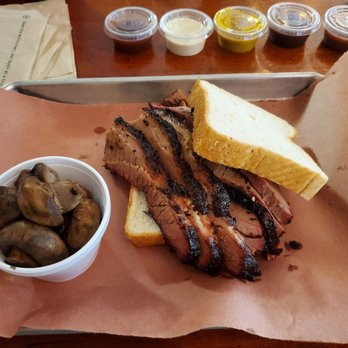 Monk's BBQ - Brisket & Mushrooms - Barbeque Near Me - Purcellville, Virginia