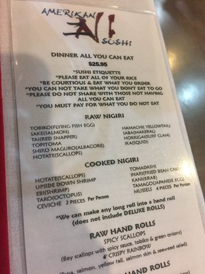 Menu photo 8 Amerikan Ni Sushi Minden, NV