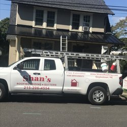Shan's Roofing Siding And Gutters - Shingles upper Roof, half Round Gutters,and seamless Metal Front Porch.