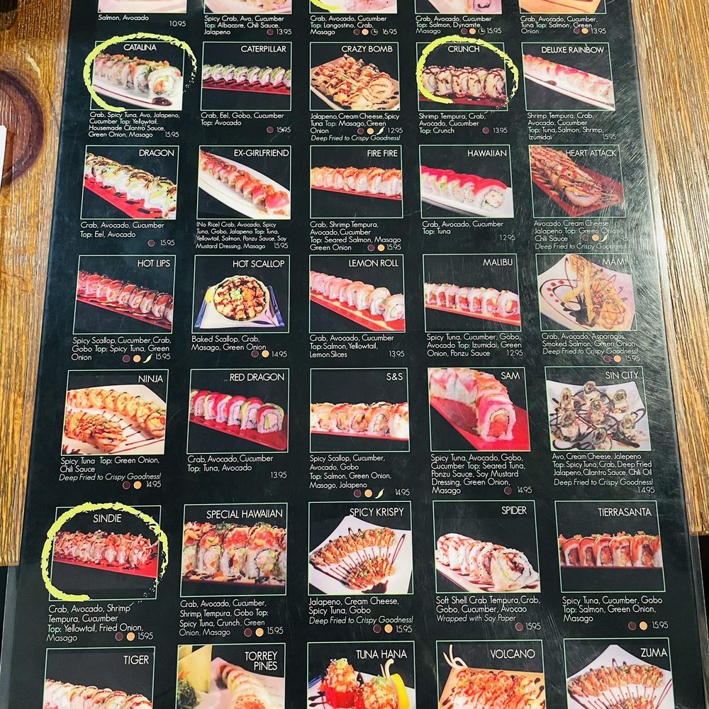 Edamami - Menu 9/2023 - Sushi Bars Near Me - San Diego, California