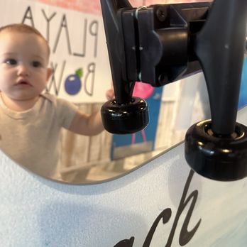Playa Bowls - Trying to entertain our baby during the hour wait for 2 bowls. - Juice Bars & Smoothies Near Me - Pompano Beach, Florida Playa Bowls - Trying to entertain our baby during the hour wait for 2 bowls. - Juice Bars & Smoothies Near Me - Pompano Beach, Florida