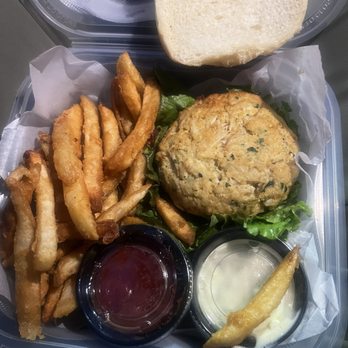 L P Steamers - Crab Cake Sandwich and Fries - Seafood Near Me - Baltimore, Maryland L P Steamers - Crab Cake Sandwich and Fries - Seafood Near Me - Baltimore, Maryland