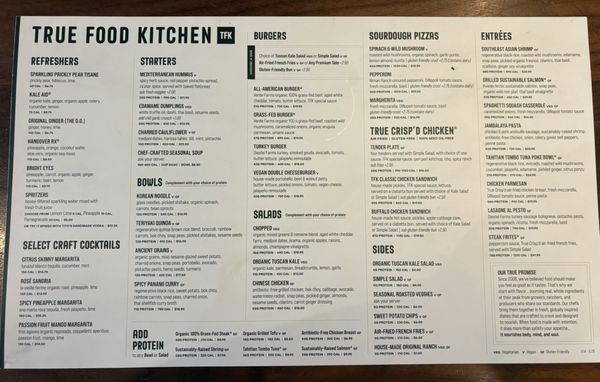 Menu photo 1 True Food Kitchen Raleigh, NC Menu photo 1 True Food Kitchen Raleigh, NC