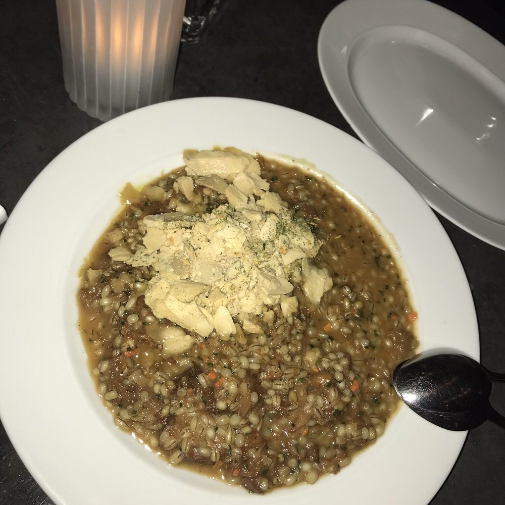 Le Serpent - Their orzotto with veal shank and foie gras shavings - Italian Near Me - Montreal, Quebec Le Serpent - Their orzotto with veal shank and foie gras shavings - Italian Near Me - Montreal, Quebec