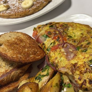 First Bite - Indian Masala Omelette Banana Walnut Pancake Fingerling Potatoes - Breakfast & Brunch Near Me - Ann Arbor, Michigan
