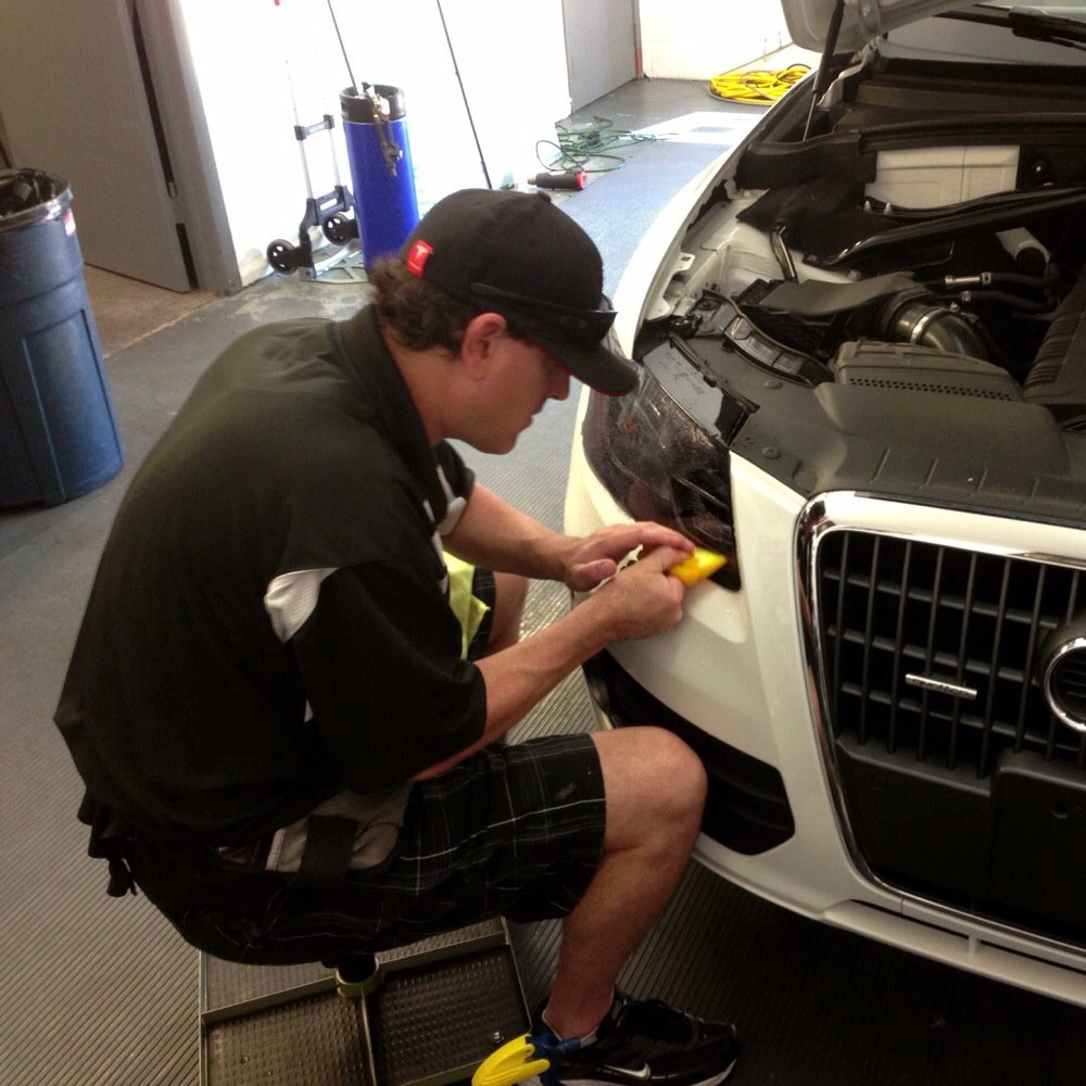 Tinteks - Headlight protection film install.  Bulk film next time in lieu of a kit however.  Use bulk film = fit perfectly. - Auto Glass Services Near Me - Parker, Colorado