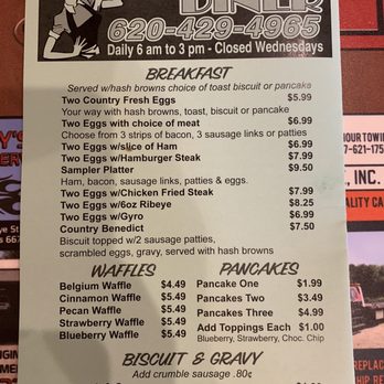 Norma's Diner - Menu page 1 - Diners Near Me - Columbus, Kansas