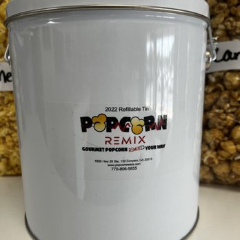 Popcorn Remix - a bucket of popcorn in the background - Popcorn Shops Near Me - Conyers, Georgia Popcorn Remix - a bucket of popcorn in the background - Popcorn Shops Near Me - Conyers, Georgia